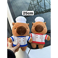 Мягкая игрушка Капибара-Повар 24 см, компактная Капибара-Повар отличный подарок для детей