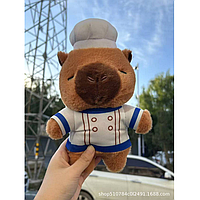 Мягкая плюшевая игрушка Капибара-Повар 26 см, отличный подарок для любителей Капибары