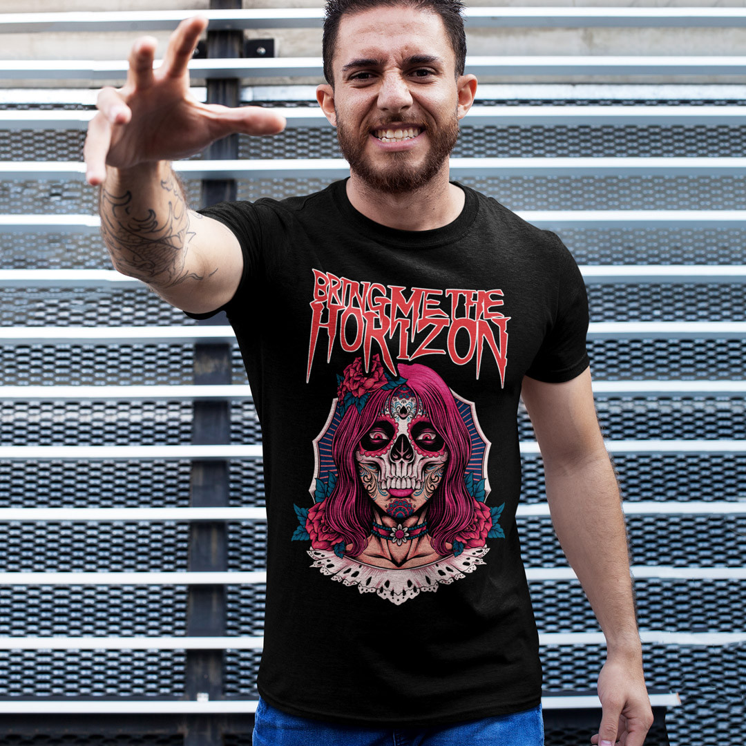 Футболка унісекс Bring Me The Horizon (Mexico Face Paint) XS чорний, фото 1