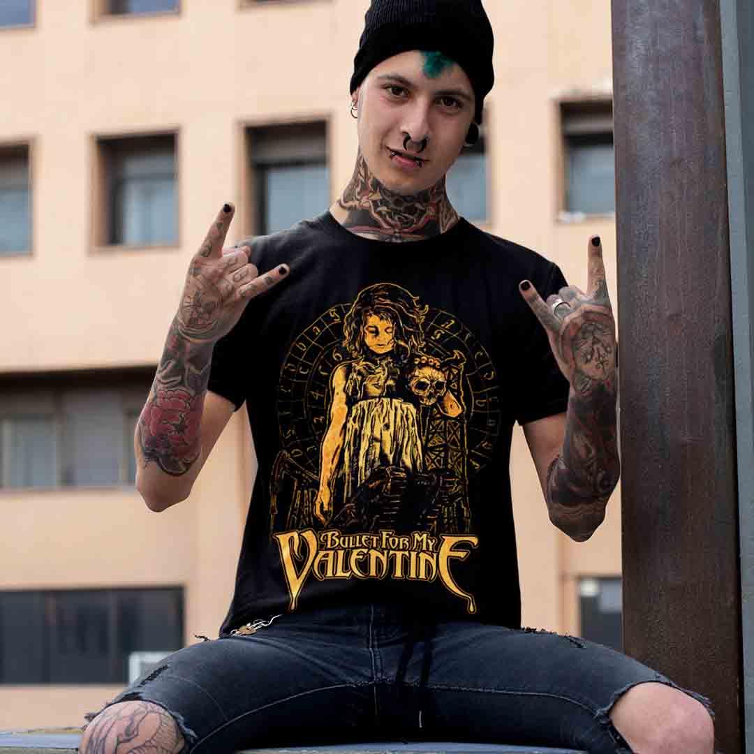 Футболка унісекс Bullet For My Valentine (Girl with the Skull) XS чорний, фото 1