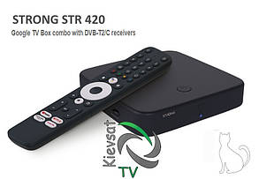 STRONG SRT 420 | комбінований Google TV медіаплеєр з вбудованим примайчем DVB-T2/С