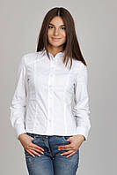 Біла жіноча сорочка з рельєфними швами P73