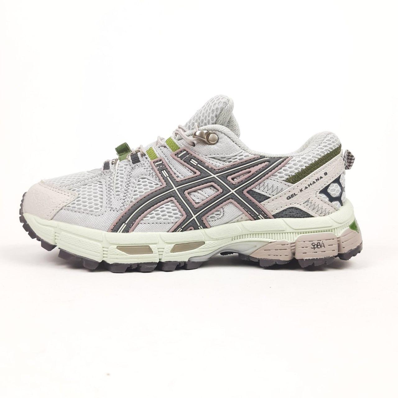 Жіночі кросівки Asics Gel Kahana 8 Grey Green Сірі Взуття Асикс Гель Кахана 8 комбіновані матеріали демісезон, фото 1