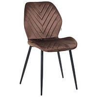 Стілець Daisy чорний/ вельвет коричневий