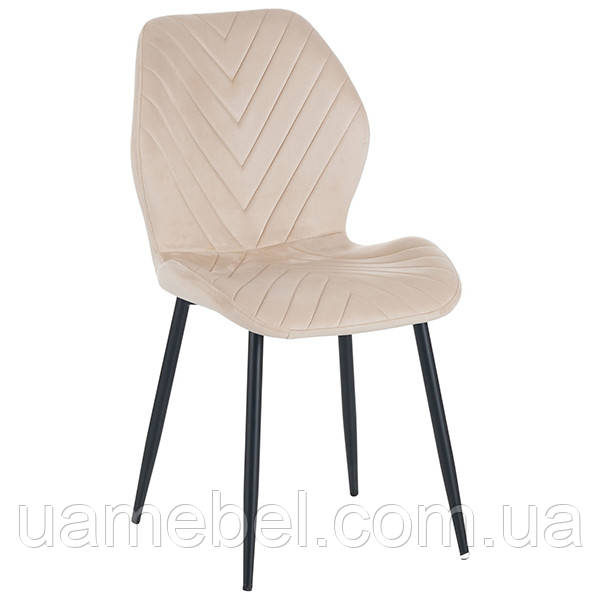 Стілець Daisy чорний/ вельвет бежевий