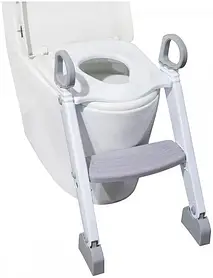 Горщик дитячий FreeON White-Grey (з драбиною) 42325