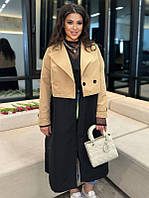 Функціональний тренч двійка комплект жилет + куртка болеро жіночий батал незвичайний стильний