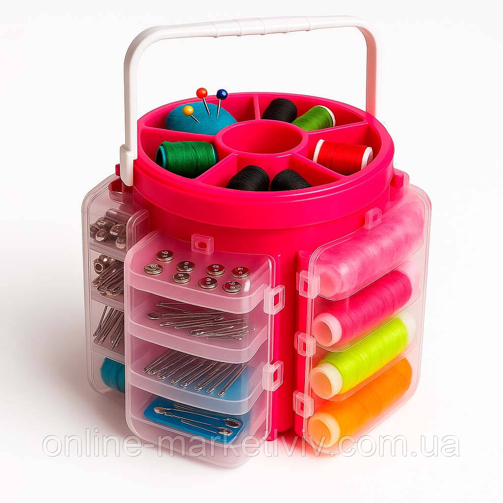 Набір для шиття (210 предметів) 16×15см, Supercosturero / Органайзер для шиття / Швейний набір, фото 1