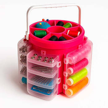 Набір для шиття (210 предметів) 16×15см, Supercosturero / Органайзер для шиття / Швейний набір