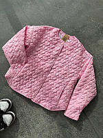 Миленька весняна жіноча куртка з рельєфними сердечками незвичайна легкий бомбер