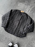 Миленька весняна жіноча куртка з рельєфними сердечками незвичайна легкий бомбер