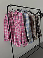 Сорочка в карту фланелева жіноча 42-44 46-48