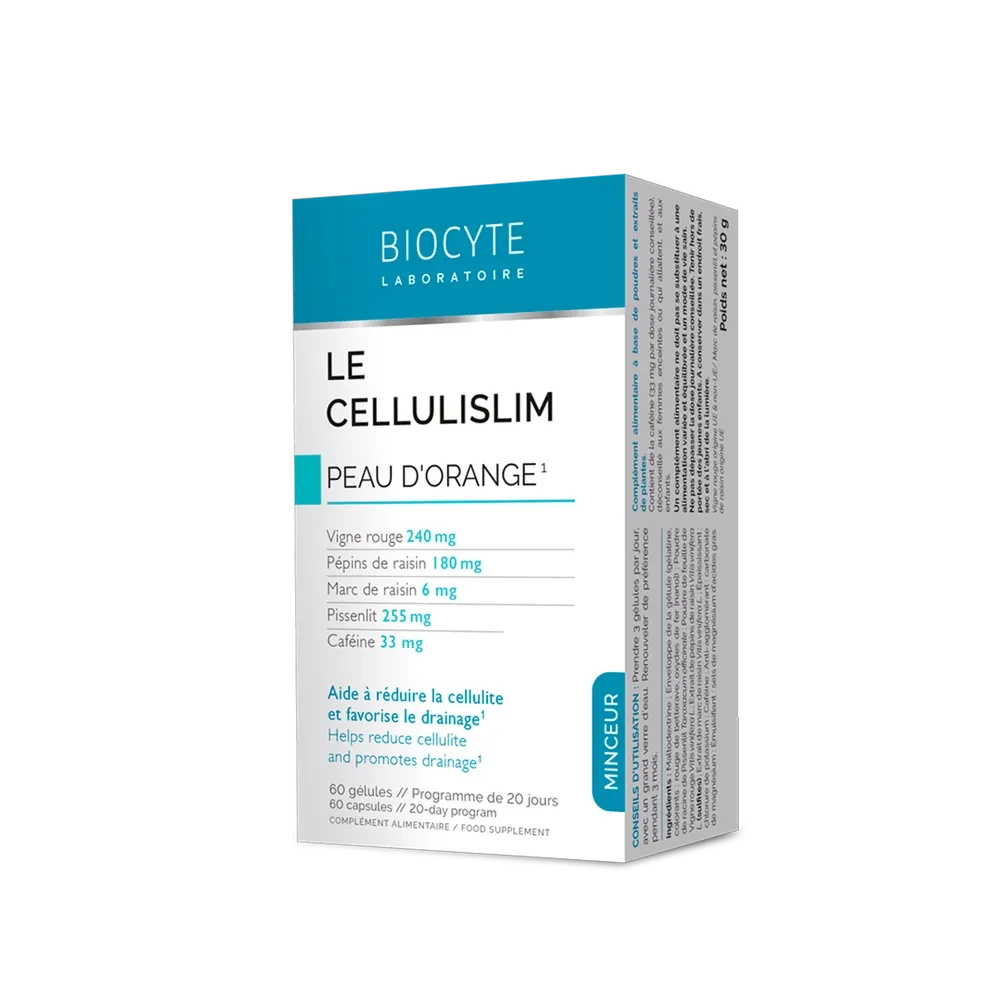 Biocyte LE CELLULISLIM Підтримка при терапії целюліту, 60 капсул