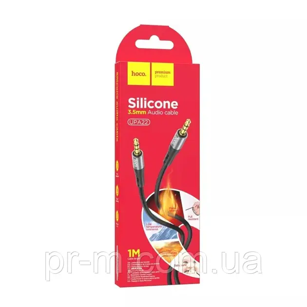 Кабель НОСО UPA22 3.5 mm - 3.5 mm Silicone AUX adapter 1 метр
