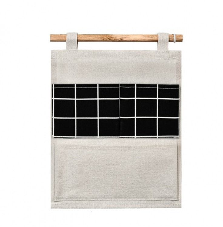 Органайзер підвісний двоярусний настінний чорна клітинка, фото 1