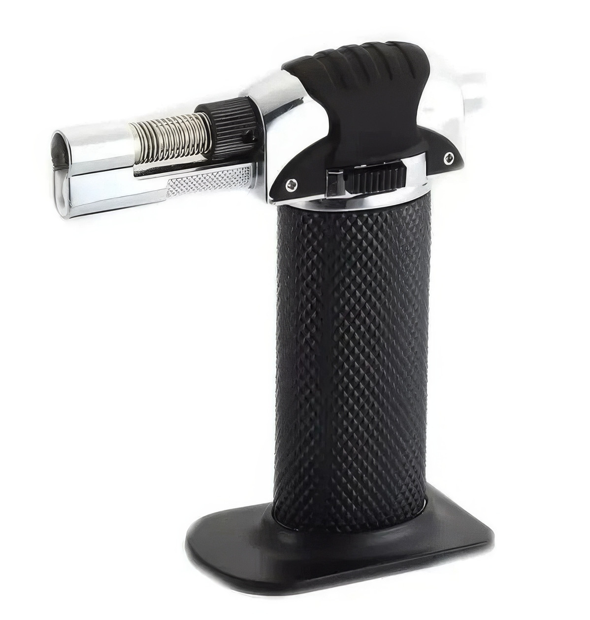 Газовий пальник з п'єзопідпалом 9960 Refillable Butane Child Resistant Чорний, портативний міні пальник