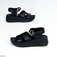 Жіночі чорні трендові босоніжки женские трендовые босоножки