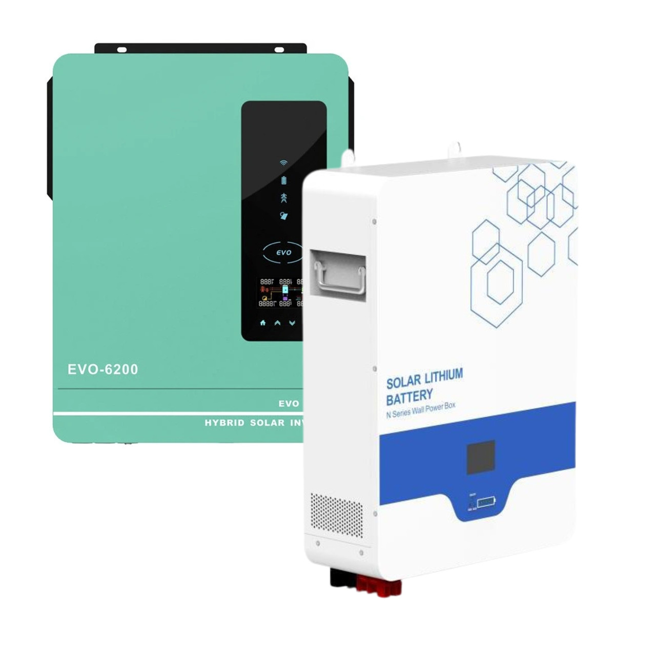 Комплект резервного живлення з інвертором Anern AN-SCI-EVO-6200 та акумулятор Anern LiFePO4 LPB-N-48100, фото 1