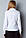 Біла бавовняна сорочка з декоративною кокеткою Р75, фото 3