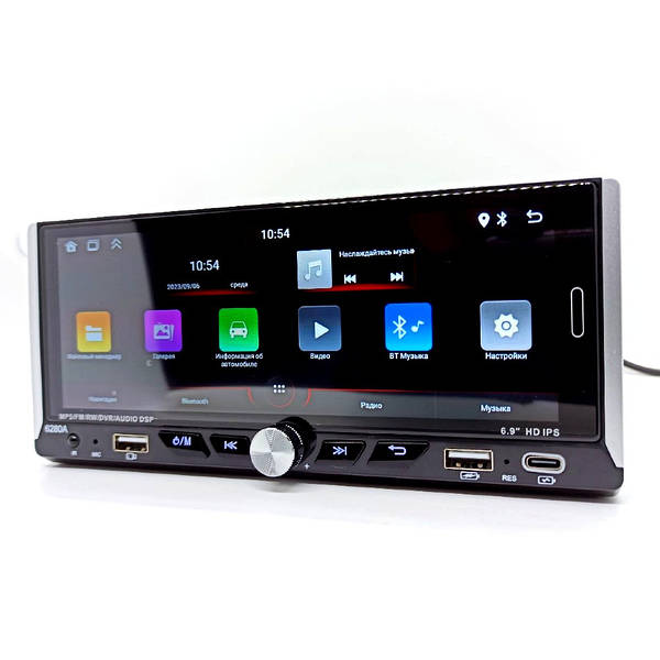1din універсальна магнітола в авто 6280A 6.9'' Android (2+32GB) With Carplay
