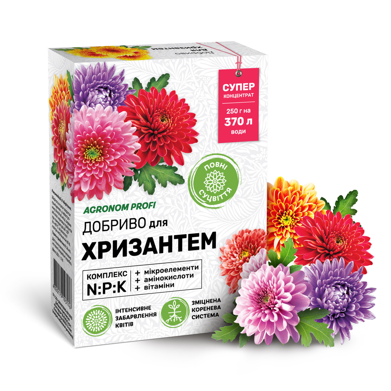 Добриво для хризантем 250 г «Агроном Профі», оригінал