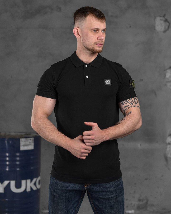 Футболка Stone Island з міні-логотипом black ВТ6845 ТМ, фото 1