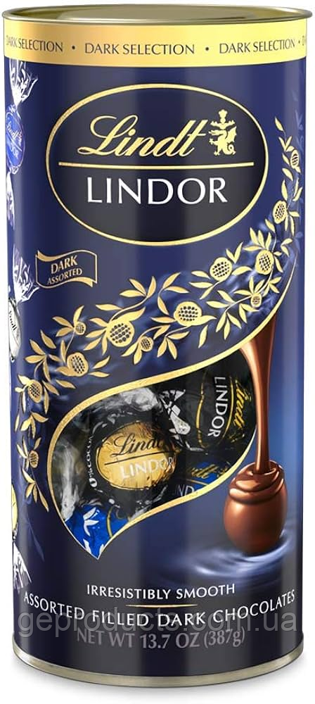 Цукерки Lindt Lindor Dark Selection Tube 387 г
