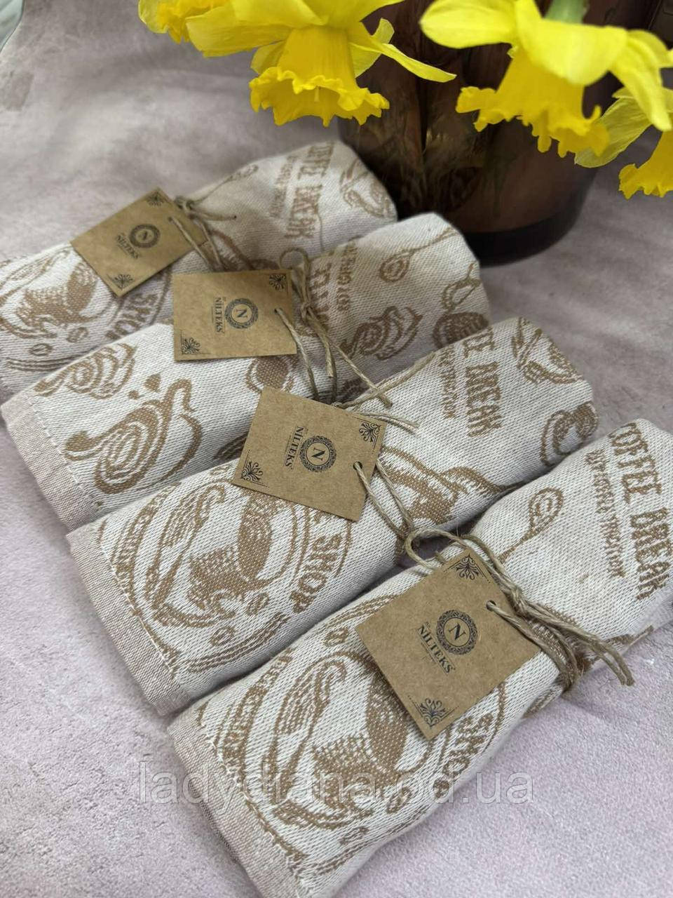 Набір бавовняних рушників у подарунковій коробці 4шт 45/65 см м'які натуральні якісні Туреччина, фото 1