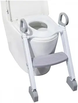 Горщик дитячий FreeON White-Grey (з драбиною) 42325