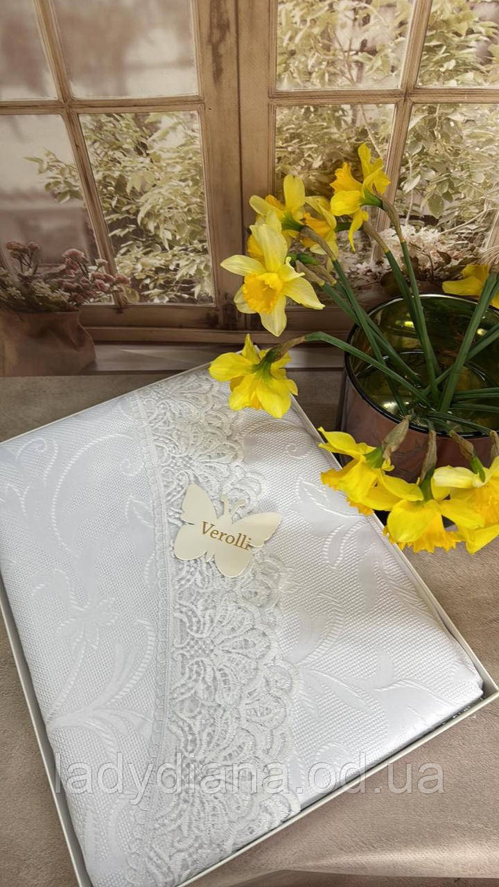 Скатертина на овальний стіл 160/ 300 см тефлонова сервірувальна плямкостійка Туреччина