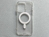 Apple iPhone 14 Pro Max чохол - бампер прозорий протиударний Clear Silicone Case Magnetic з MagSafe