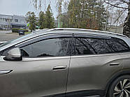 Ветровики с хромированным молдингом Niken Luxury (4 шт) для Volkswagen ID.6 2021- гг
