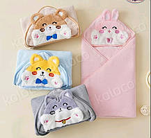 Рушник дитячий мікрофібра з куточком 104х105