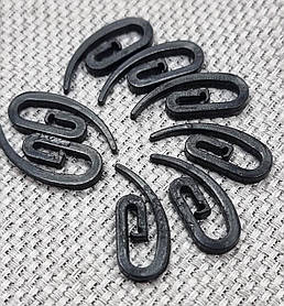 Гачки французький Равлик (сігма), Чорний (100 шт/упак)