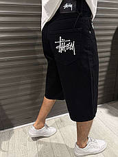 Чоловічі шорти Stussy джинсові широкі бриджі Стуссі блакитні, фото 5