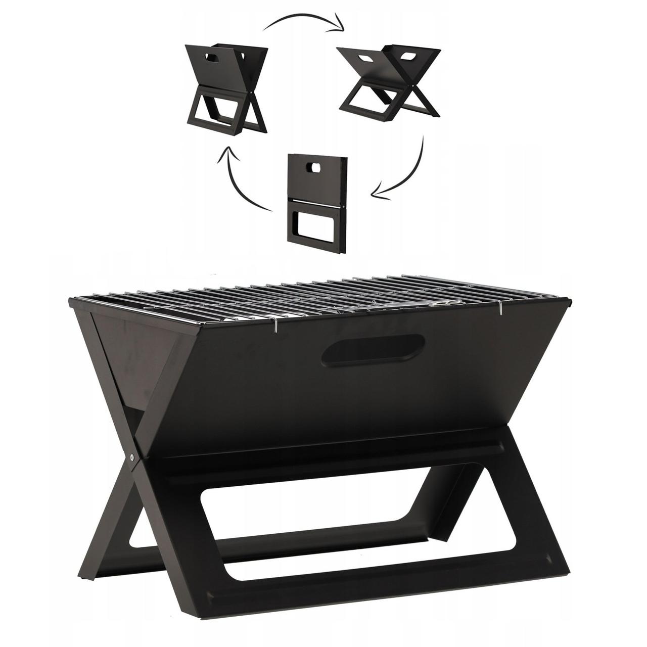 Складаний вугільний гриль, мангал Garden Line BBQ4858 Чорний