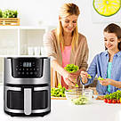 Аерофритюрниця 8л, 4200Вт, Rainberg RB-2268 / Сенсорна фритюрниця без олії / Мультипіч / Аерогриль, фото 6