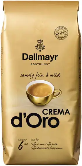 Кава в зернах Dallmayr Crema D'Oro 1 кг Німеччина 100% арабіка, фото 1