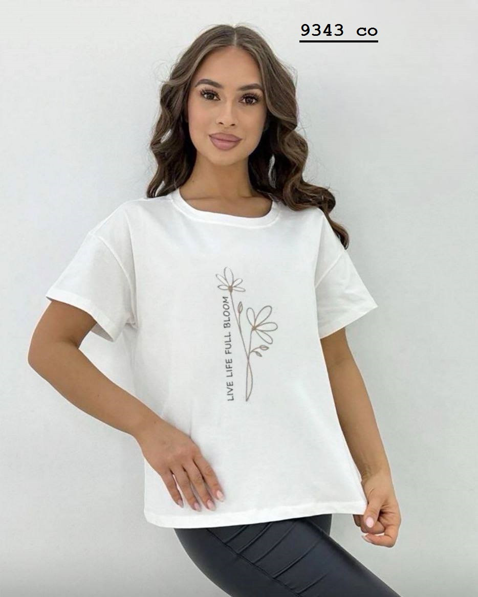 Футболка з принтом жіноча 9343 со, фото 1