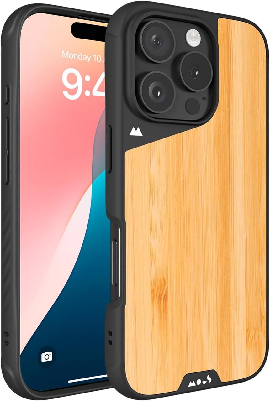 Чохол Mous Limitless 6.0 Bamboo MagSafe Compatible для iPhone 16 Pro, фото 1