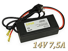 Зарядний пристрій LiFeR 12V 7A для акумуляторів LiFePO4, AGM, GEL. Заряджання для акумулятора до 14в. Клема Т2