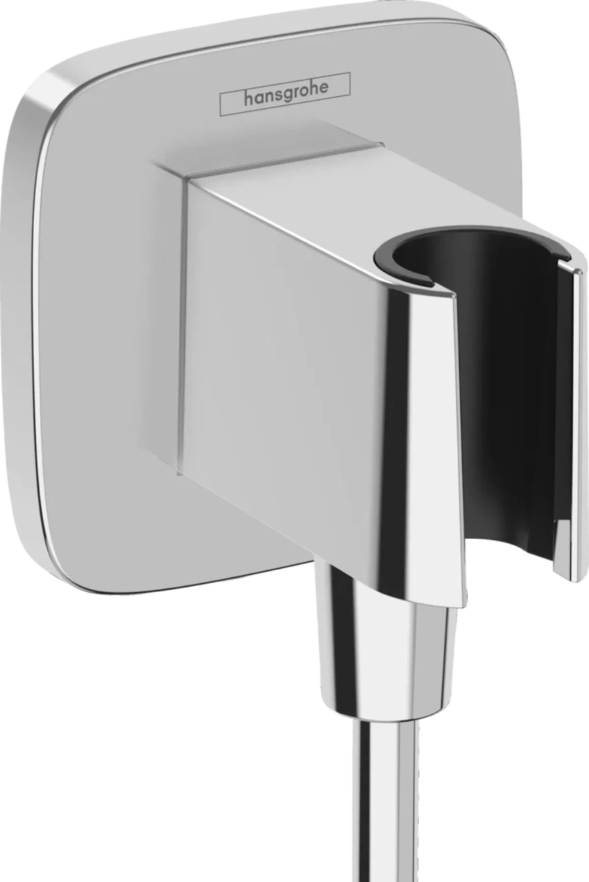 Шлангове під’єднання з тримачем Hansgrohe FixFit Porter E, хром (26887000)