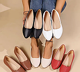 Туфлі жіночі дитячі лодочки балетки без підборів чорні кожзам розміри 37-38, 38-39, фото 2