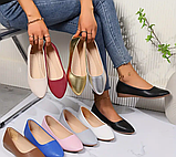 Туфлі жіночі дитячі лодочки балетки без підборів чорні кожзам розміри 37-38, 38-39, фото 3