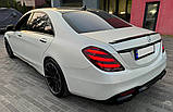 Задний диффузор BRB (под покраску, 2018-2025) для Mercedes S-сlass W222, фото 5