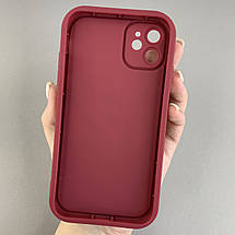 Чохол для Apple iPhone 11 з бортами з принтом Україна на телефон айфон 11 бордовий q06t, фото 2