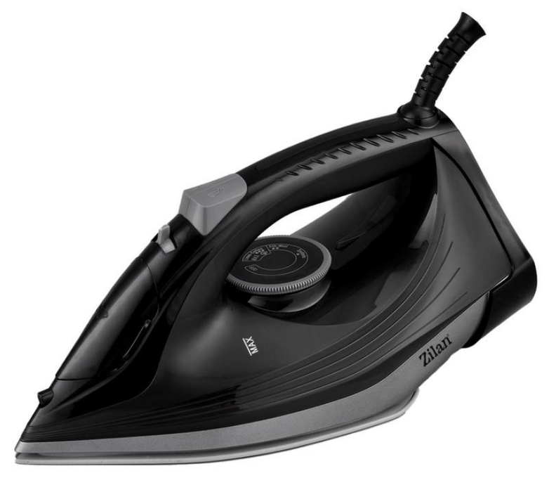 Праска Zilan ZLN8603, керамічна підошва, чорний, потужність 2600W, прасування парою, фото 1
