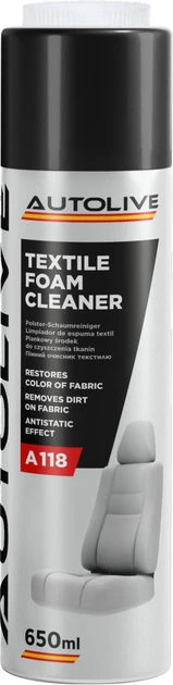 Очисник текстилю AUTOLIVE A118 Textile Foam Cleaner 650 мл, фото 1