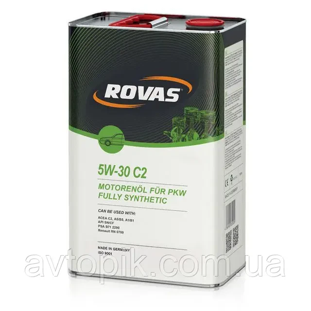 Моторна олива Rovas 5W-30 С2 5л., фото 1
