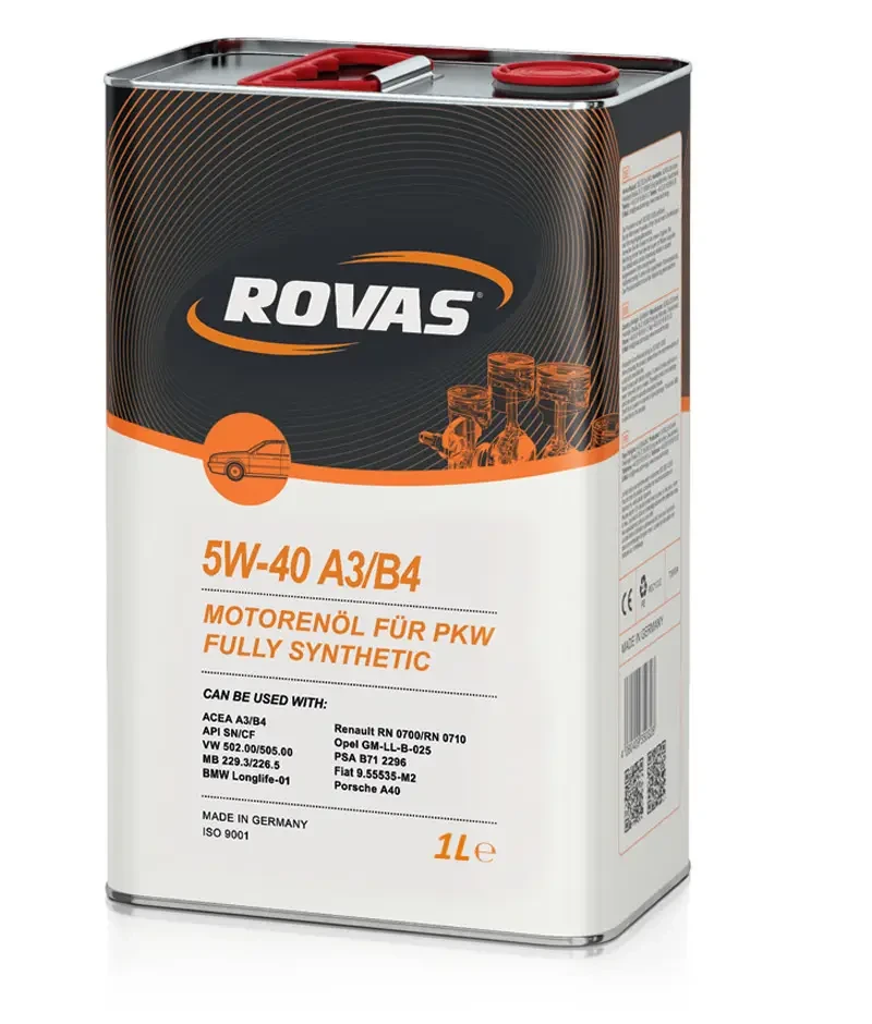Моторна олива Rovas 5W-40 A3/B4 1л., фото 1